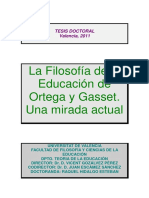 La Filosofía de La Educación de Ortega y Gasset PDF