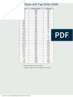 Thread Sizes and Tap Drills USA PDF