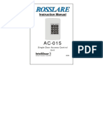 Control Acces ROSSLARE AC-015 - Manual Instalare PDF