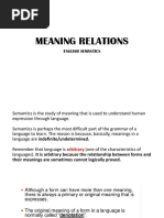 Meaning Relations (English Semantics) PDF