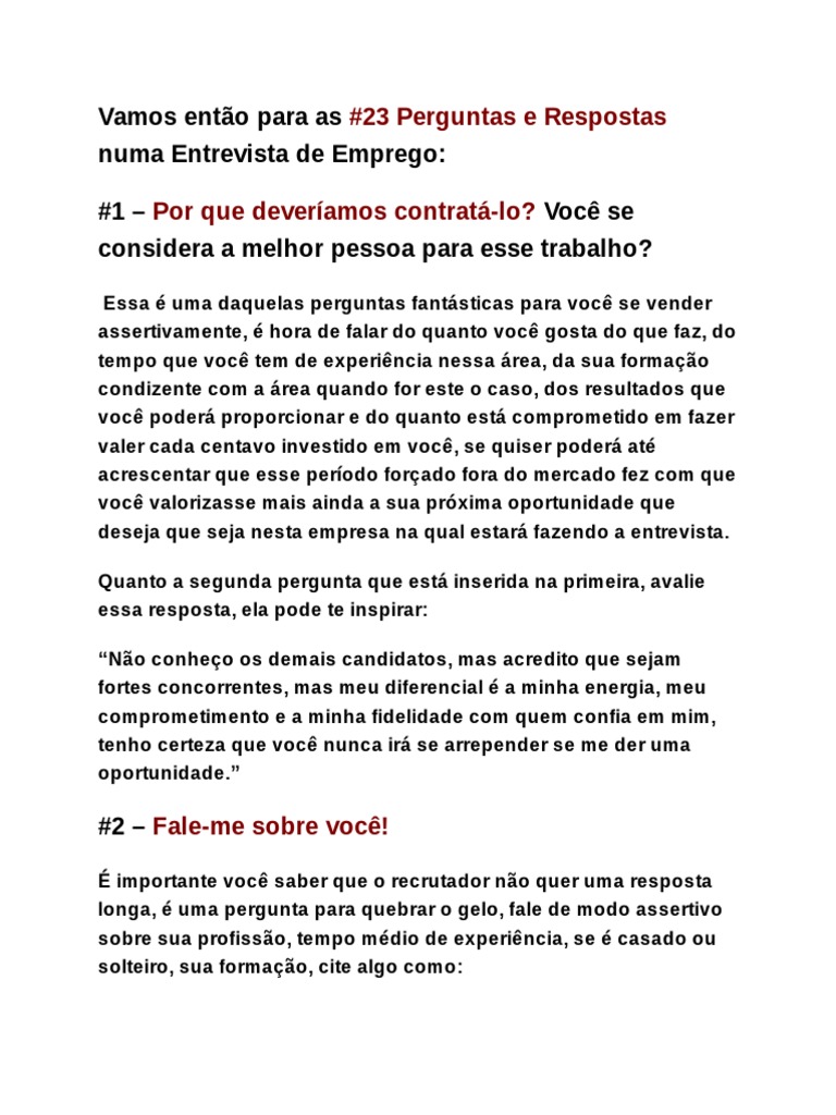 Estas 10 respostas vão te ajudar na entrevista de emprego