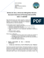 Artículo Sistema de Citas y Referencias Bibliográficas Harvard APA PDF