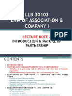 Lecture Note 2 Nature of Partnership