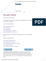 Can I Get + (Noun) - English Speaking Lessons On Expressions and Phrasal English PDF