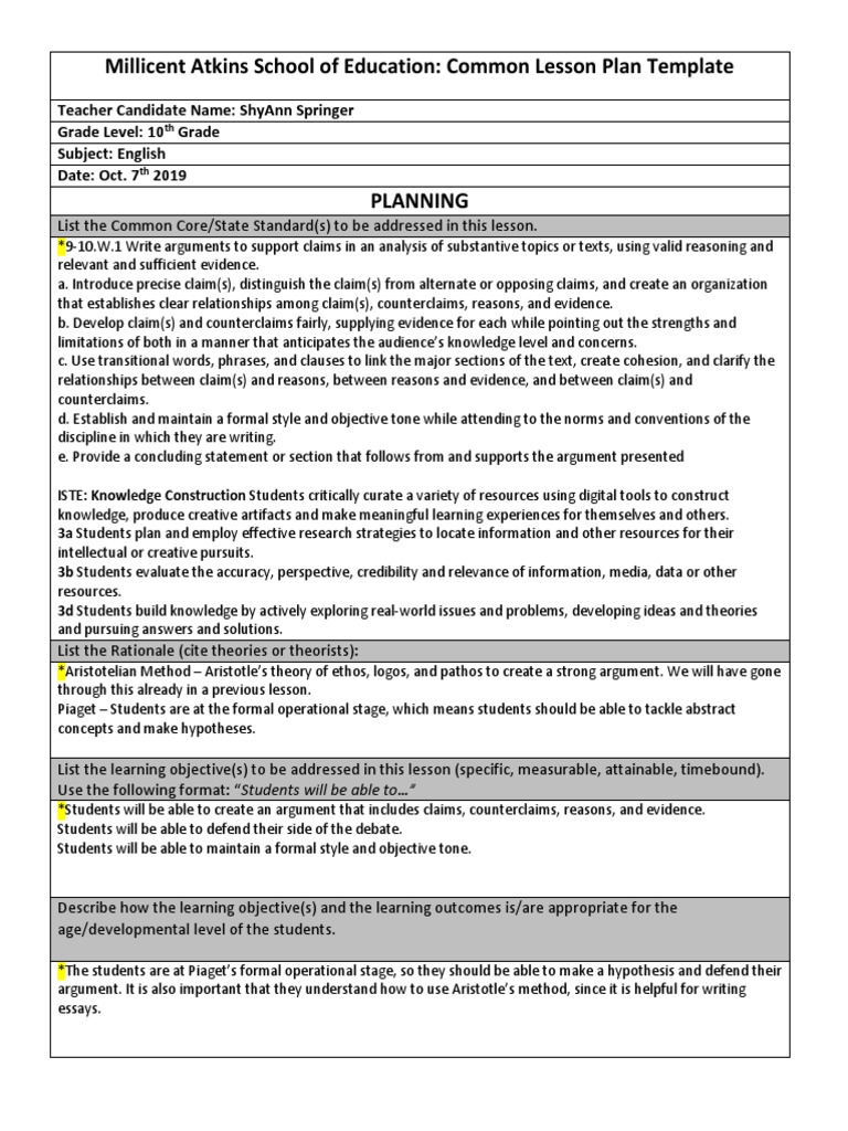 Project-Based Lesson Plan | PDF | Project Based Learning | Lesson Plan