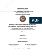 Anteproyecto DE UN NUEVO SISTEMA DE SELLADO PARA LAS BOMBAS DE CAVIDAD PROGRESIVA DEL COMPLEJO PETROQUÍMICO JOSÉ ANTONIO ANZOÁTEGUI