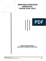 RENSTRA DINPERDAG PROVINCE KALIMANTAN SELATAN 2016-2021