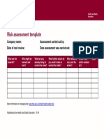 Risk Assessment Template 2019