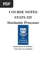 Course Notes Stochastic Processes - Auckland