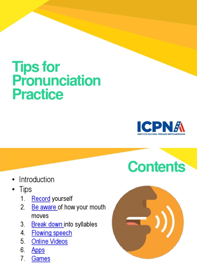 Pronunciation Practice Techniques | PDF | Stress (Linguistics) | Syllable