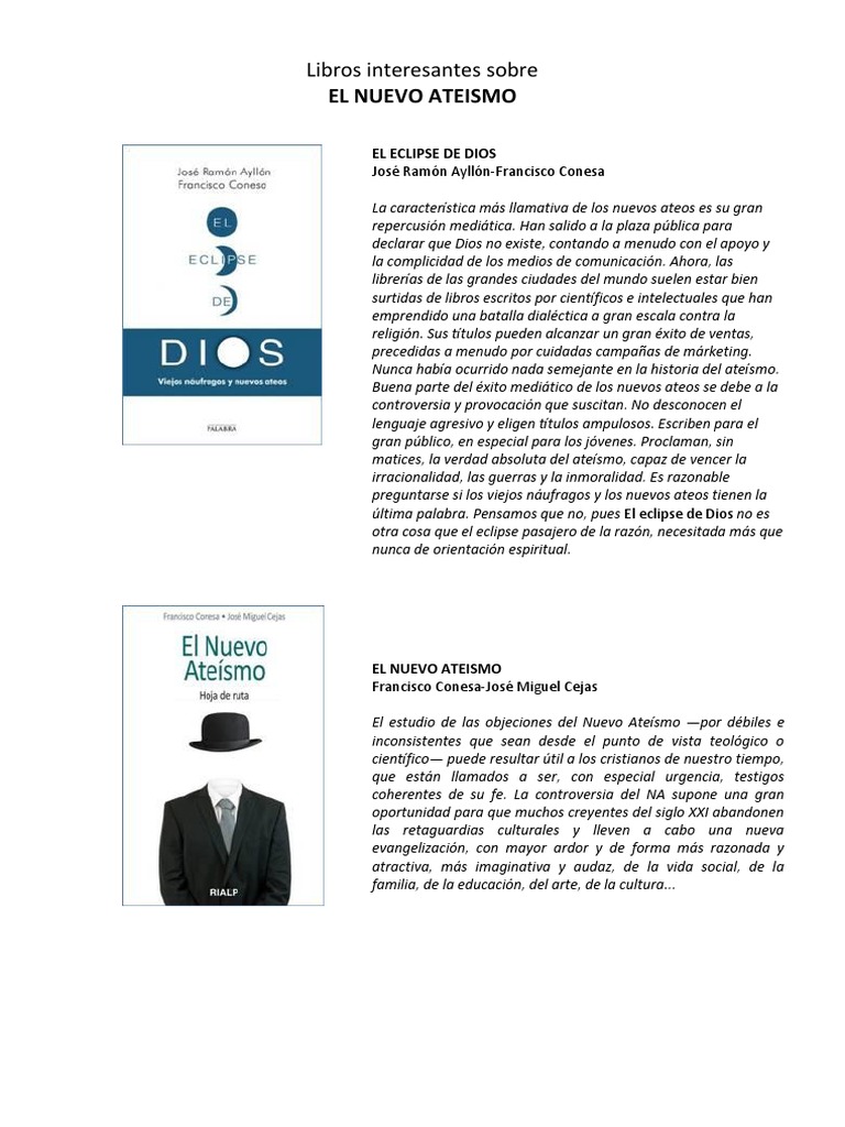 Nuevo Ateismo PDF PDF Secularidad Ateísmo