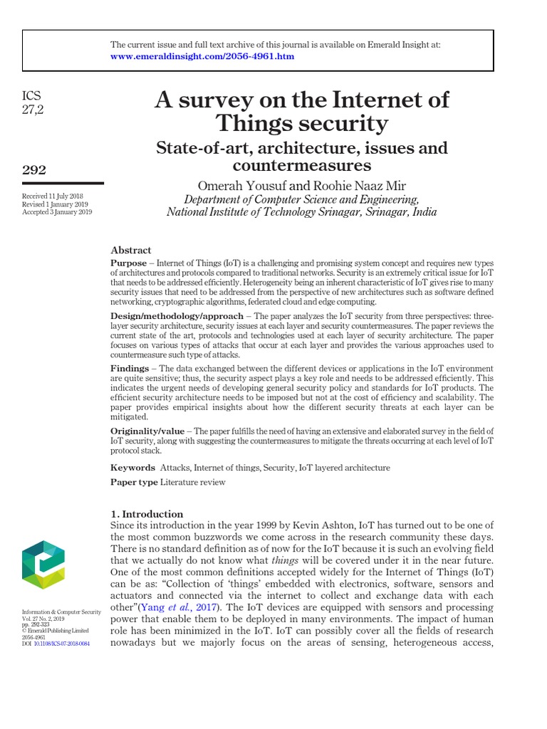 IoT Arch PDF | PDF | Internet Of Things | Information Security