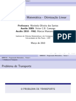 Programação Matemática - Problema de Transporte