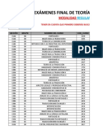 Rol de Exámenes Finales de Teoría Modalidad Ac - Breña 201952