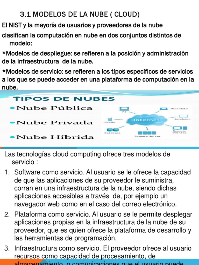 La Nube PDF | PDF | Computación en la nube | Tecnologías de la información