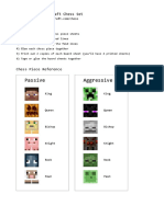 Minecraft Papercraft Chess PDF