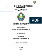 Informe de Pasantia