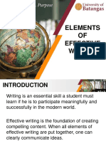 Elements of Effective Writing
