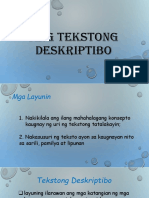 Tekstong Deskriptibo