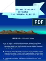 Akuntansi Transaksi Istishna' Dan Paralel Istishna'