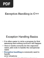 Exception Handling in C++