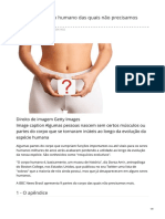 9 Partes Do Corpo Humano Das Quais Não Precisamos Mais PDF