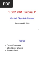 1.00/1.001 Tutorial 2: Control, Objects & Classes