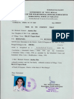 SC Certificate for Atashee Das