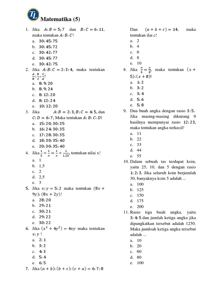 Soal dan Pembahasan Rasio Matematika | PDF