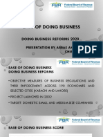 EoDB Reforms by FBR for Paying Taxes-EODB