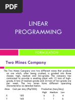 LINEAR PROGRAMMING Formulation Example