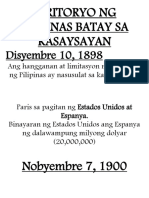 Teritoryo NG Pilipinas Batay Sa Kasaysayan