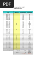 Jindal MLC Order Calculation - Rates