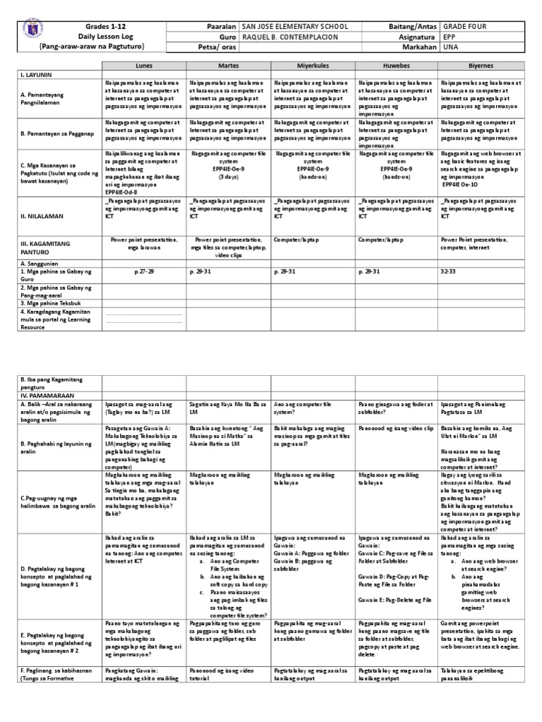 DLL Epp Ict Week 1 | PDF