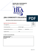 Job App Form IBA Community Colleges Schools