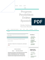 Pengumuman Penerimaan PS PDS Periode Januari 2020 Program Pendidikan Dokter Spesialis PDF
