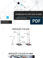 Determinação da acidez total do vinho por titulação ácido-base