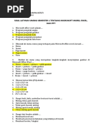 Soal Latihan Simdig Semester 1 Tentang Microsoft Word, Excel, &