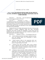 Republic Act No. 10586 - Anti Drunk and Drugged Driving Act of 2013 PDF