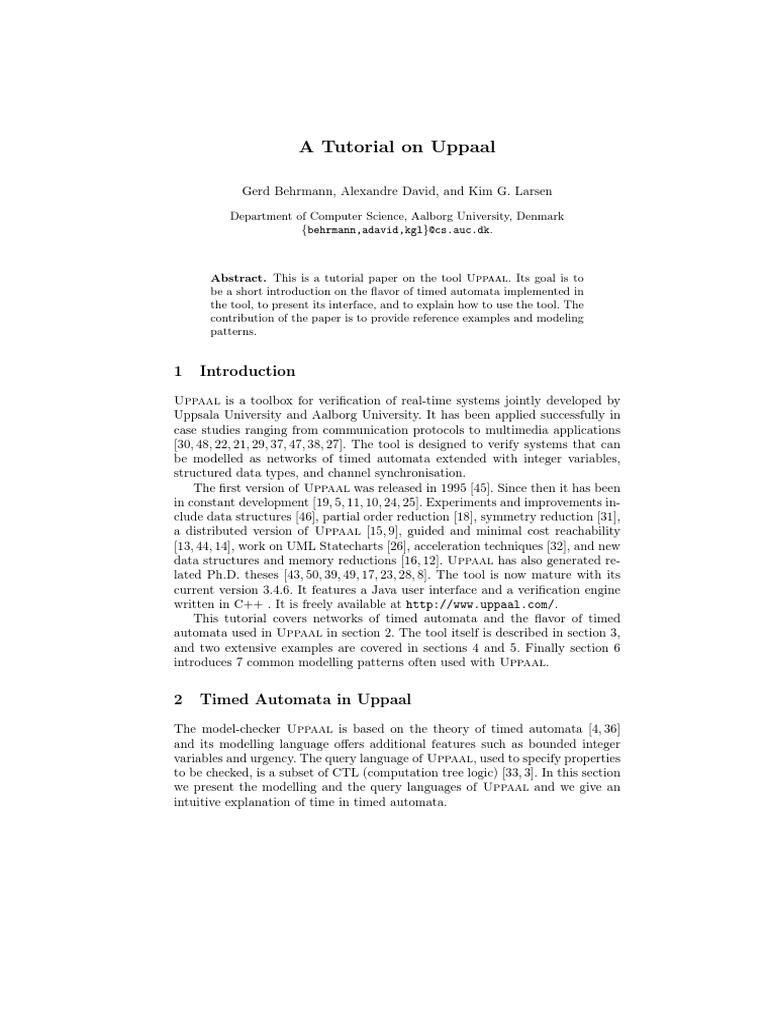 Train Gate UPPAL PDF Queue (Abstract Data Type) Parameter Programming)