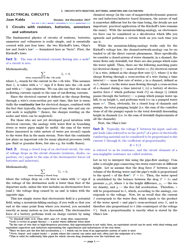 Understanding Basic Circuit Laws | PDF | Series And Parallel Circuits ...