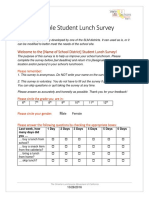 40.sample Student Lunch Survey