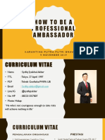 How To Be A Professional Ambassador