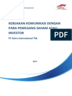 Kebijakan Komunikasi Dengan para Pemegang Saham Atau Investor PDF