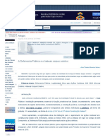 A Defensoria Pública e o Habeas Corpus Coletivo - Artigos - Conteúdo Jurídico PDF