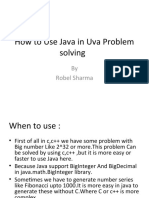How To Use Java in Uva Problem Solving