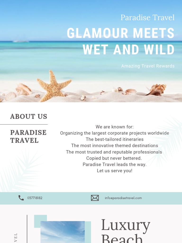 Luxury Incentive Trip Itinerary | PDF | Leisure | Nature