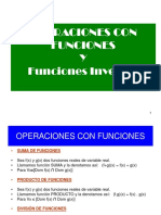 Operaciones en Funciones y Funciones Inversas
