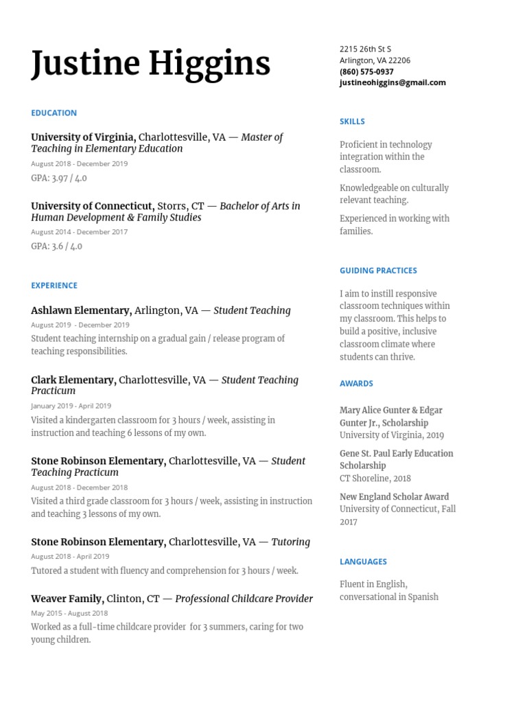 Higgins Resume | PDF | Fluency | Pedagogy