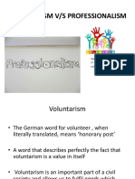 Differences Between Voluntarism and Professionalism in Social Work